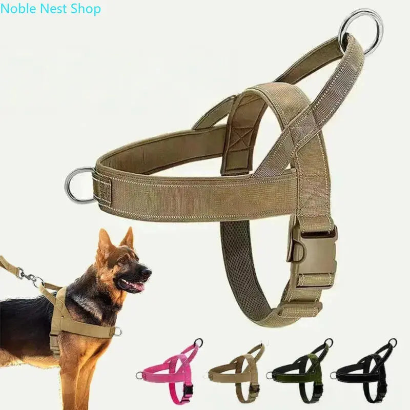 No Pull Dog Harness for German Shepherd, Golden Retriever, Border Collie - Easy-Fit Adjustable, Chafe-Resistant, Safe, Secure, Lightweight Pet Vest Harness for Camping, Daily Stroll, Walking Training Outdoor Supplies