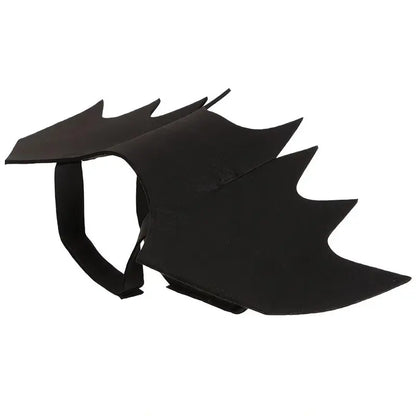 Pet Soft Black Cat Bat Wings Costume for Halloween - Available in Small, Medium, and Large Sizes