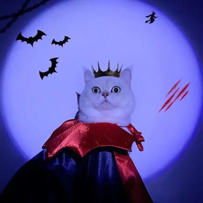 Halloween Pet Vampire Cape, Devil Cloak Costume for Dogs & Cats, Cute Puppy & Kitten Halloween Costume, Pet Cosplay Outfit, Halloween Party Supplies, Photo Props