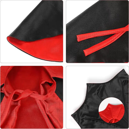 Halloween Pet Vampire Cape, Devil Cloak Costume for Dogs & Cats, Cute Puppy & Kitten Halloween Costume, Pet Cosplay Outfit, Halloween Party Supplies, Photo Props